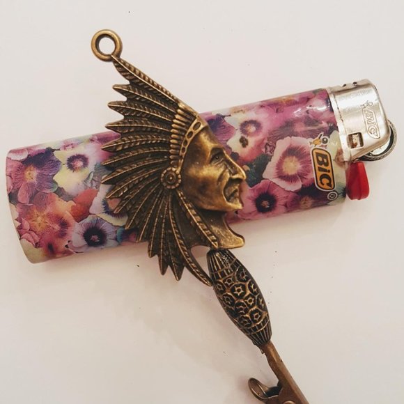 New! Steampunk "Indian Chief" Roach Clip - Picture 4 of 13